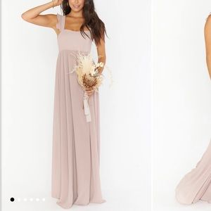 Show me your mumu June maxi dress soft beige chiffon